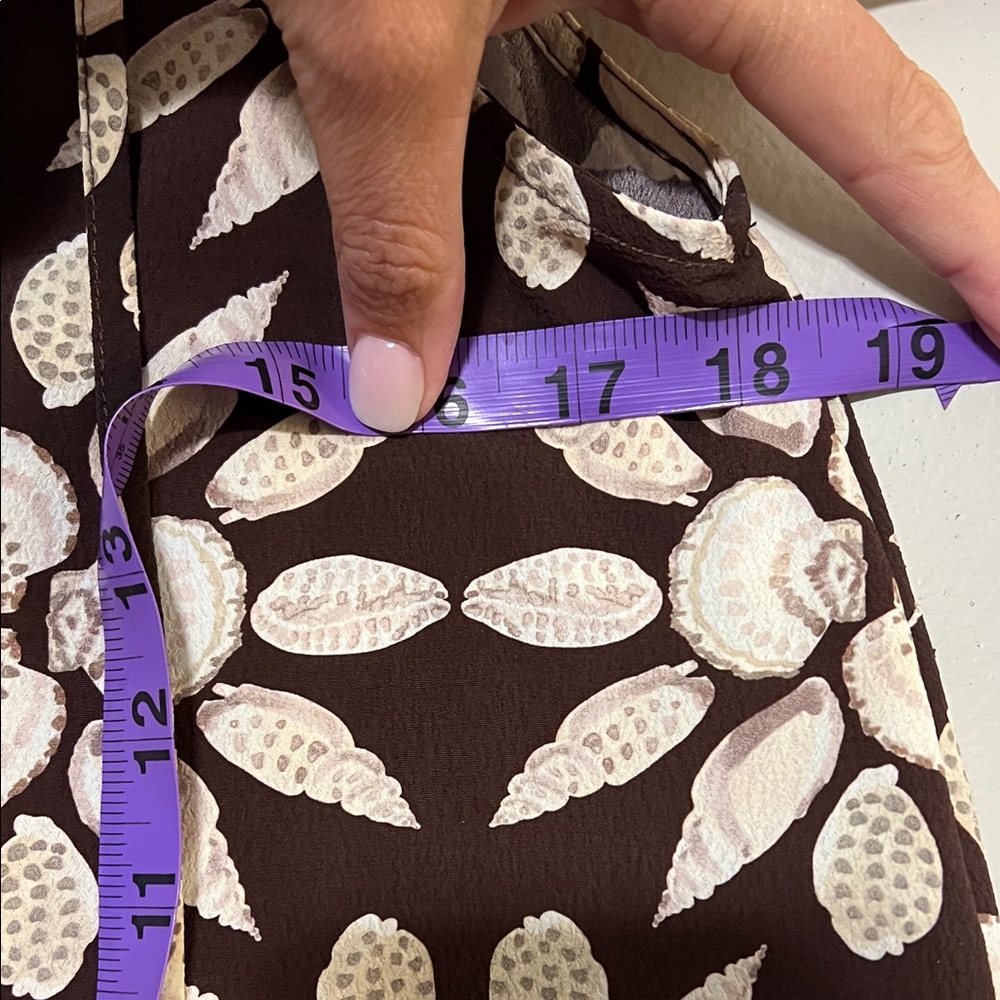 Hill House XXS Brown Floral Sleeveless Top Deep V Lightweight Summer Dress - Picture 9 of 10